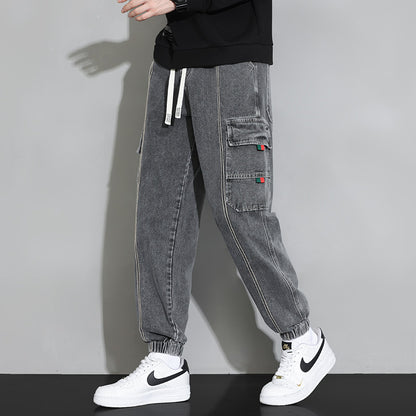 Retro Cargo Denim Joggers