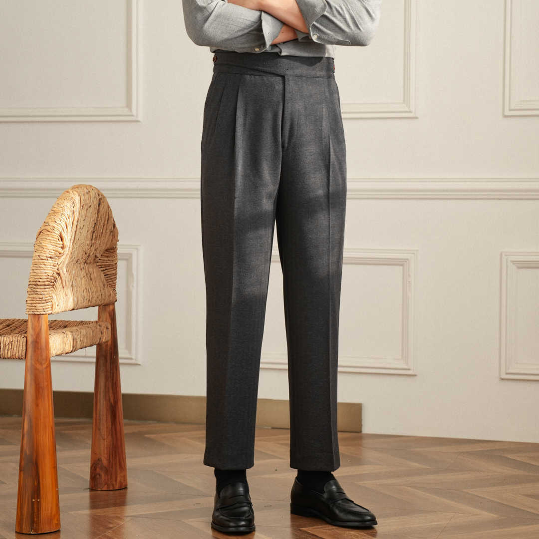 High Waist Straight Suit Pant