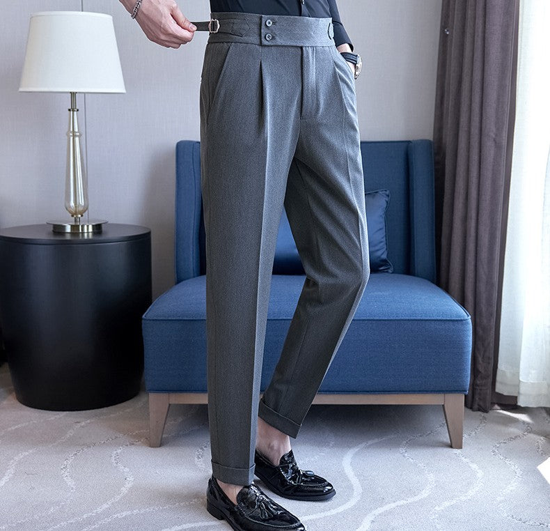 Slim Fit Ankle Suit Pants