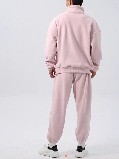Loose-fitting fleece tracksuit