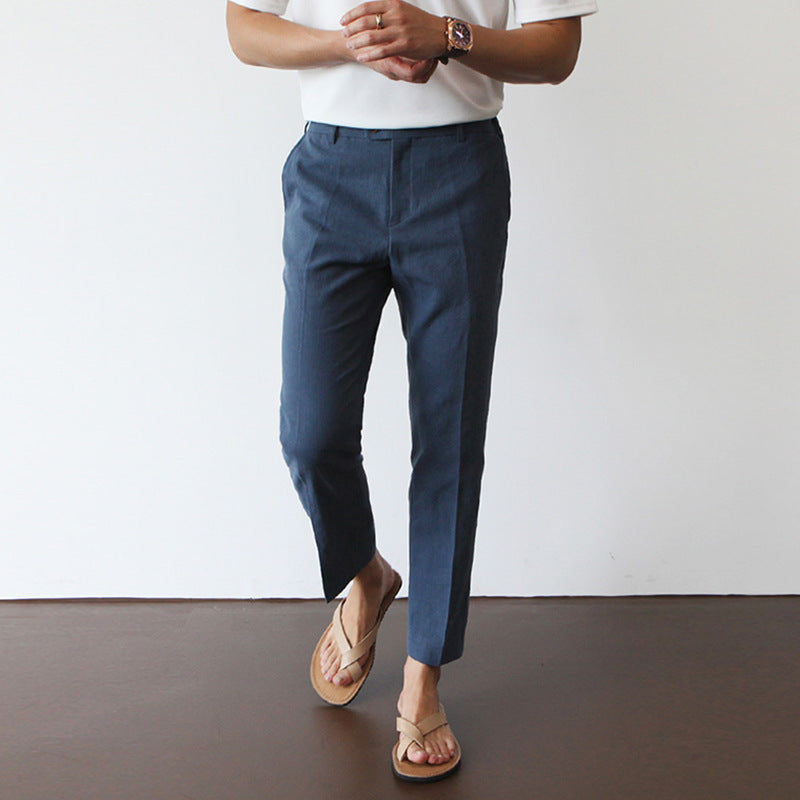 Linen Blend Casual Pants