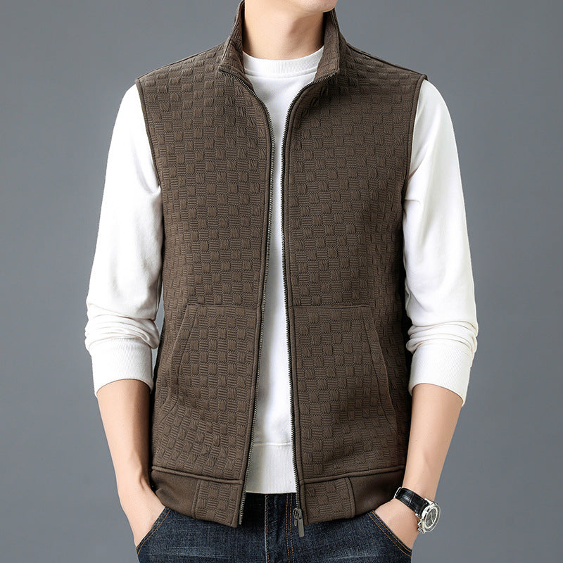 Leisure vest with zipper