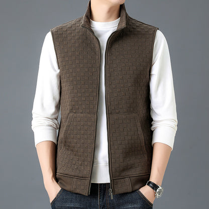Leisure vest with zipper
