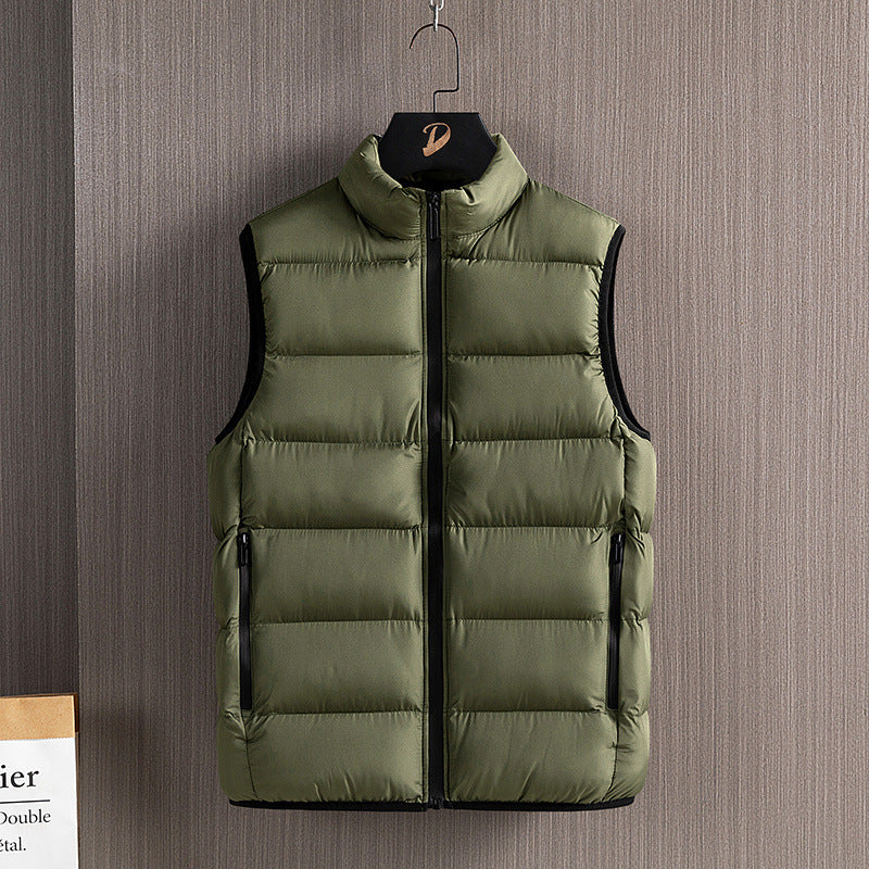 Men's Warm Stand Collar Cotton Vest
