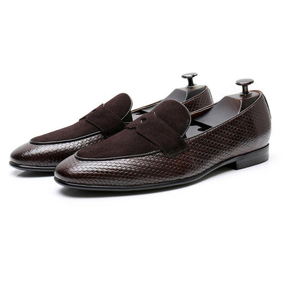 Structured leather loafers