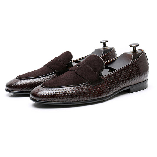 Structured leather loafers