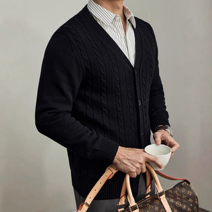 Urban Gents | Solid Knit Cardigan Sweater