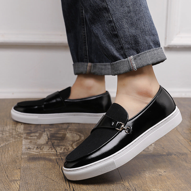 Men's slip-on leather leisure slippers