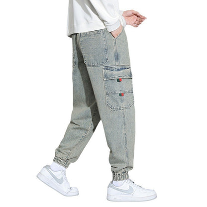 Retro Cargo Denim Joggers