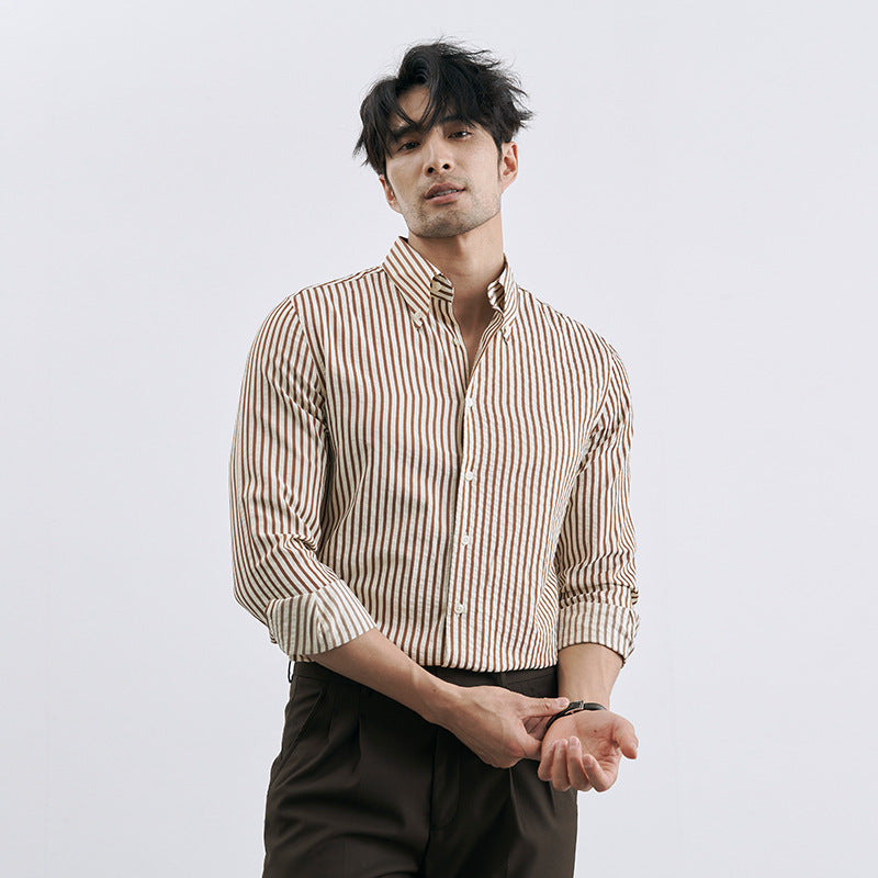 Urban Gents | Korean Style Striped Shirt