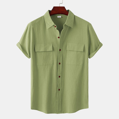 Urban Gents | Relaxed Linen Short Sleeve Shirt