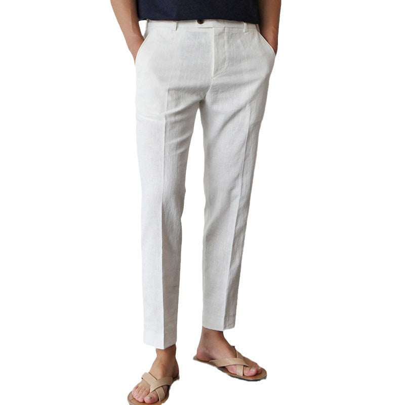 Linen Blend Casual Pants