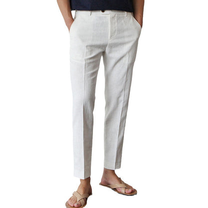 Linen Blend Casual Pants