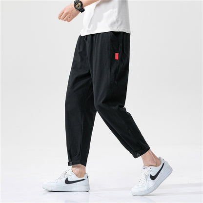 Cotton Linen Cropped Pants
